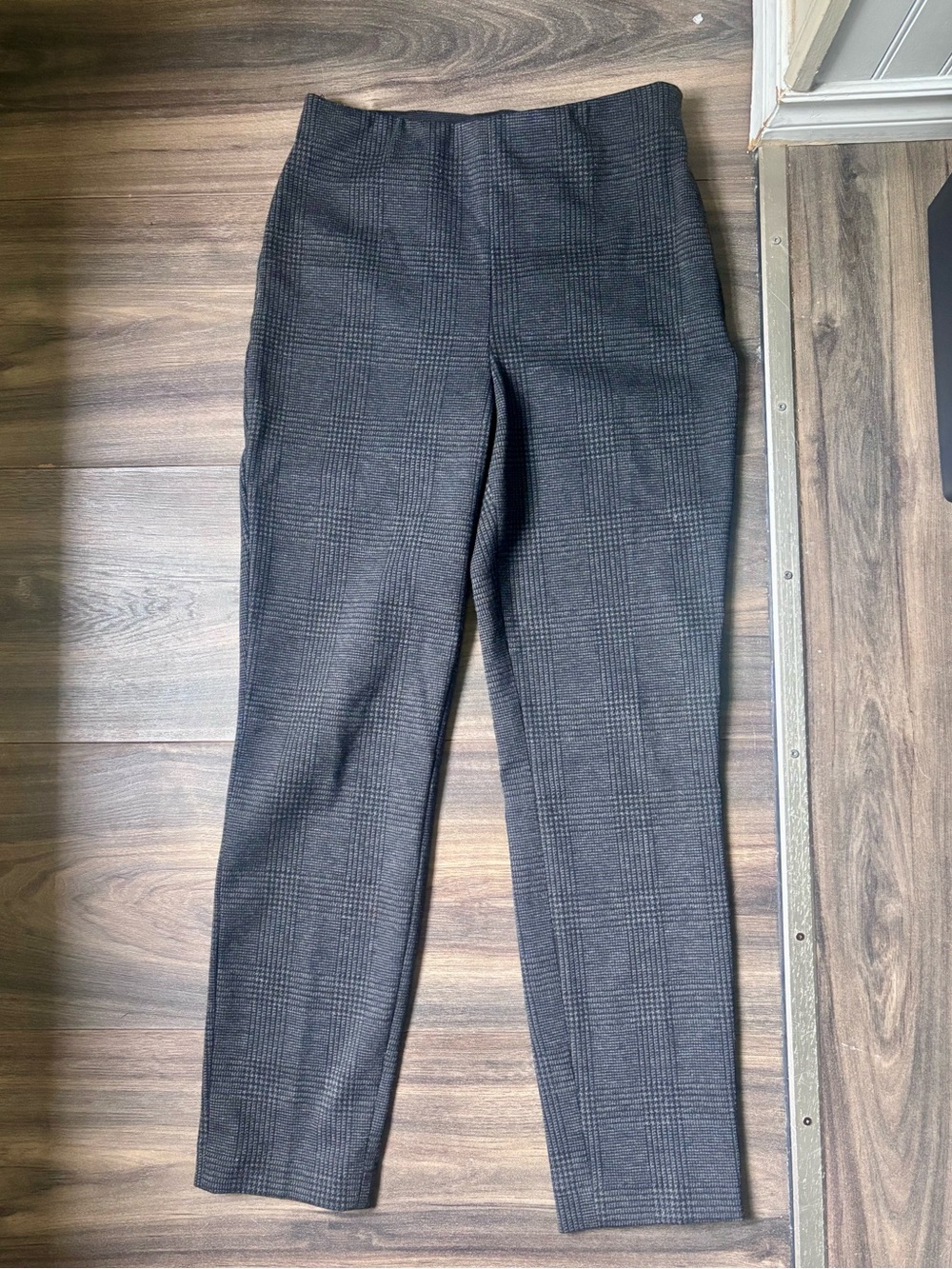 H&M Women's Charcoal Glen Plaid Dress Pants